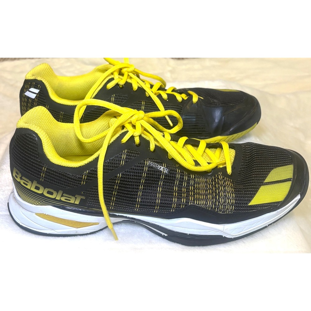 Babolat Matryx SL Mens Tennis Shoes Black Yellow Michelin Performance Sneakers - Picture 2 of 10